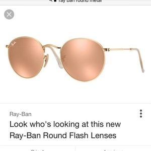 Ray-ban Sunglasses Gold Metal Round